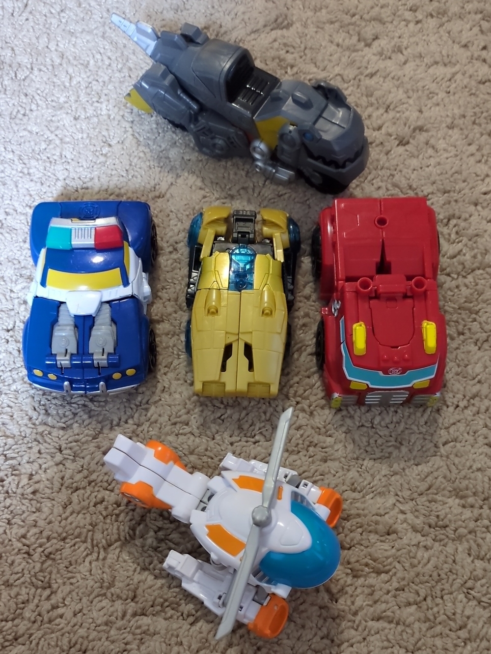 4 Playskool Heroes Transformers Rescue Bots Plus One Energon Glow Bumblebee
